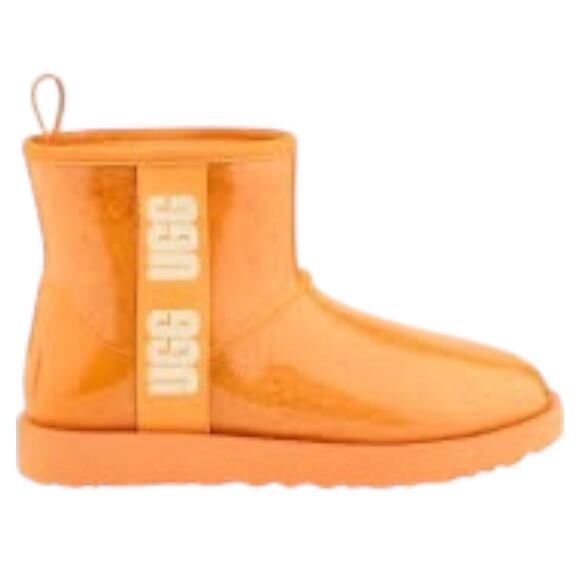 UGG Classic Clear Mini Boots Waterproof Orange Women’s Size 8 NEW/NIB!! - Picture 1 of 9